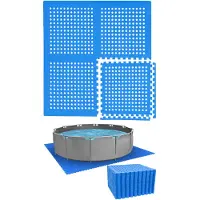 Eyepower Poolunterlage für 305 cm Pool - 36 EVA Matten - 1cm Outdoor Unterlegmatten Set
