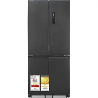 Exquisit Multi Door "EMD470-170-200E", Energieeffizienz: E, schwarz (inoxlook, az), B:84cm H:193cm T:57,8cm, Kühlschränke, Nie mehr abtauen – No-Frost & Umluft für perfekte Kühlung, Multi Door