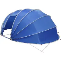 vidaXL Poolzelt Kuppel 538 x 440 x 204 cm Azure Blau