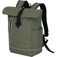 Travelite Freizeitrucksack "BASICS Roll-Up Rucksack aus Plane", Damen, Gr. B/H/T: 26cm x 60cm x 15cm, grün (oliv), Polyester, unifarben, Rucksäcke Freizeitrucksack, mit variablem Roll-Up-Verschluss