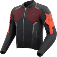 Rebelhorn Jax wasserdichte Motorrad Textiljacke, schwarz/rot, L