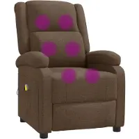 Syfax Massagesessel Braun Stoff