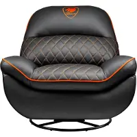 Cougar Gaming Sofa Overlord, Gaming-Sofa, 150 kg, Gepolsterter Sitz, Gepolsterte Rückenlehne, Universal, Schwarz