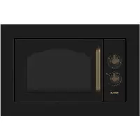 Gorenje BM235CLB, Integriert, Kombi-Mikrowelle, 23 l, 800 W, Drehregler, Schwarz