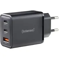 Intenso Ladeadapter „W65ACC GaN“ – 65 W USB-C Power Delivery + USB-A Quick Charge, Schwarz (Retail-Blister)