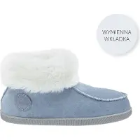 Vanuba Peppin Lammfell Hausschuhe Damen Schuhe - Badelatschen Damen Hausschuhe - Leder Wolle Pantoffeln Damen - Bequeme Schuhe Damen Lammfell-Hausschuhe - 39 EU Leder Grau Weiß