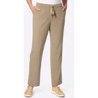 Casual Looks Cordhose , Damen, Gr. 19, Kurzgrößen, beige, 100% Polyester, unifarben, Hosen Cordhose