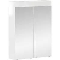 Syfax Badezimmerspiegelschrank TULUM Hochglanz Weiß 60 x 16,5 x 78 cm