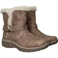 SKECHERS Slip-Ins Relaxed Fit Enkellaarsjes Plat - taupe - Maat 38