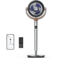 Dreo Smart Standventilator, 120°+120° Oszillierend Ventilator mit Wi-Fi/Sprachsteuerung, 20dB Leiser Bodenventilator für Schlafzimmer, einstellbar