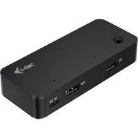 I-Tec Universal KVM HUB 2x USB-C + 2x USB-A 3.0, USB Typ-C, USB 3.2 Gen 1 (3.1 Gen 1) Type-A, USB 3.2 Gen 1 (3.1 Gen 1) Type-C, 5000 Mbit/s, Schwarz, 1 m, Android, ChromeOS, iPadOS