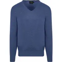 Steppin' Out Pullover Cashmere V-Ausschnitt Kobaltblau - 3XL