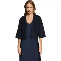 Vera Mont Cardigan "Strick-Cardigan mit 3/4 Arm", Damen, Gr. S, blau (night sky), Obermaterial: 89% Polyamid PA. 11% Polyester PES., Strickjacken Cardigan