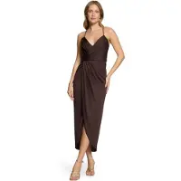 Vera Mont Abendkleid "Abendkleid mit Raffung", Damen, Gr. 42, EURO, braun (rostbraun), Obermaterial: 100% Polyester PES., Kleider Abendkleid