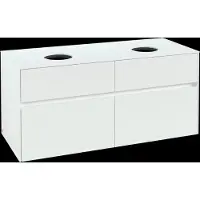 Villeroy & Boch Collaro Waschbeckenunterschrank, 4 Auszüge, für 2 Waschbecken, Wandmontage, 1200x548x500mm, C04400MS, Farbe: Front/Korpus: White Matt, Griff: White Matt
