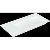 Villeroy & Boch Venticello Schrankwaschtisch, Becken rechts, ohne Hahnloch, mit Überlauf, 1000x500mm, 4134R3R1, Farbe: Weiß CeramicPlus