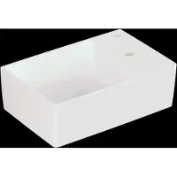 Villeroy & Boch Memento 2.0 Handwaschbecken, 1 Hahnloch, ohne Überlauf, geschliffen, 400x260mm, 43234G01, Farbe: weiß-alpin