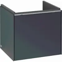 Villeroy & Boch Subway 3.0 Waschbeckenunterschrank, LED-Beleuchtung, 1 Auszug, 473x429x408mm, C580L0VQ, Farbe: Front/Korpus: Marine Blue, Griff: Aluminium glänzend