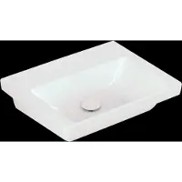 Villeroy & Boch Subway 3.0 Waschbecken, ohne Hahnloch, ohne Überlauf, Unterseite geschliffen, 550x440mm, 4A70F6R1, Farbe: Weiß CeramicPlus