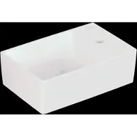 Villeroy & Boch Memento 2.0 Handwaschbecken, 1 Hahnloch, ohne Überlauf, geschliffen, 400x260mm, 43234GR1, Farbe: Weiß CeramicPlus