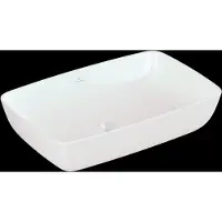 Villeroy & Boch V&B Aufsatzwaschtisch Artis 58x38cm, eck., o. Hahnloch, o. ÜL, weiß