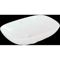 Villeroy & Boch Loop & Friends Aufsatzwaschbecken, rechteckig, 560x380x120mm, ohne Überlauf, ohne Hahnloch, 4A4901R1, Farbe: Alpinweiß CeramicPlus