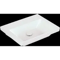 Villeroy & Boch Subway 3.0 Waschbecken, ohne Hahnloch, ohne Überlauf, Unterseite geschliffen, 600x470mm, 4A706FR1, Farbe: Weiß CeramicPlus