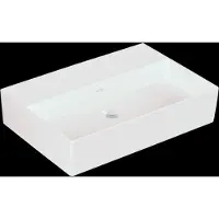 Villeroy & Boch Memento 2.0 Wandwaschbecken, ohne Hahnloch, ohne Überlauf, ungeschliffen, 600x420mm, 4A2263R1, Farbe: Weiß CeramicPlus