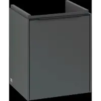 Villeroy & Boch Subway 3.0 Waschbeckenunterschrank, eine Tür Anschlag rechts, 351x429x309mm, C58401VR, Farbe: Front/Korpus: Graphite, Griff: Volcano Black