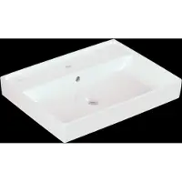 Villeroy & Boch Collaro Waschtisch, 1 Hahnloch, mit Überlauf, Unterseite geschliffen, 600x470mm, 4A336G01, Farbe: weiß-alpin