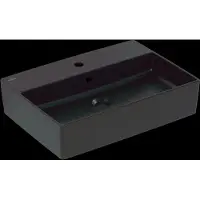 Villeroy & Boch V&B Aufsatzwaschtisch Memento 2.0 Hahnl., m ÜL, pure black C-plus, 60x42cm
