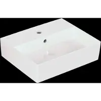 Villeroy & Boch Memento 2.0 Wandwaschbecken, 1 Hahnloch, mit Überlauf, geschliffen, 500x420mm, 4A225GR1, Farbe: Weiß CeramicPlus