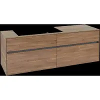 Villeroy & Boch V&B Waschtischunterschrank Collaro 160x54,8x50cm, WT links, kansas oak
