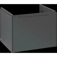 Villeroy & Boch Subway 3.0 Waschbeckenunterschrank, LED-Beleuchtung, 1 Auszug, 572x429x478mm, C577L2VR, Farbe: Front/Korpus: Graphite, Griff: Graphite