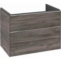 Villeroy & Boch Subway 3.0 Waschbeckenunterschrank, LED-Beleuchtung, 2 Auszüge, 772x576x478mm, C574L0RK, Farbe: Front/Korpus: Stone Oak, Griff: Aluminium glänzend