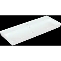 Villeroy & Boch Collaro Schrankwaschtisch, 1 Hahnloch, mit Überlauf, 1200x470mm, 4A33C5RW, Farbe: Stone White CeramicPlus