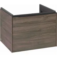Villeroy & Boch Subway 3.0 Waschbeckenunterschrank, LED-Beleuchtung, 1 Auszug, 572x429x478mm, C577L1VH, Farbe: Front/Korpus: Arizona Oak, Griff: Volcano Black