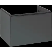Villeroy & Boch Subway 3.0 Waschbeckenunterschrank, 1 Auszug, 622x429x478mm, C57501VR, Farbe: Front/Korpus: Graphite, Griff: Volcano Black