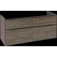 Villeroy & Boch Subway 3.0 Waschbeckenunterschrank, 4 Auszüge, 1272x576x478mm, C56801VH, Farbe: Front/Korpus: Arizona Oak, Griff: Volcano Black