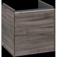 Villeroy & Boch Subway 3.0 Waschbeckenunterschrank, eine Tür Anschlag rechts, 423x429x378mm, C58200RK, Farbe: Front/Korpus: Stone Oak, Griff: Aluminium glänzend