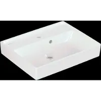 Villeroy & Boch Collaro Handwaschbecken, 1 Hahnloch, mit Überlauf, geschliffen, 500x400mm, 43345G01, Farbe: weiß-alpin