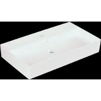 Villeroy & Boch Memento 2.0 Wandwaschbecken, 1 Hahnloch, ohne Überlauf, geschliffen, 800x470mm, 4A228L01, Farbe: weiß-alpin