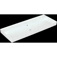 Villeroy & Boch Collaro Schrankwaschtisch, 1 Hahnloch, mit Überlauf, 1200x470mm, 4A33C5R1, Farbe: Weiß CeramicPlus
