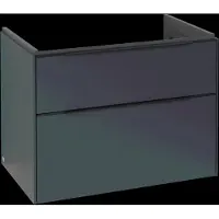 Villeroy & Boch Subway 3.0 Waschbeckenunterschrank, LED-Beleuchtung, 2 Auszüge, 772x576x478mm, C574L1VQ, Farbe: Front/Korpus: Marine Blue, Griff: Volcano Black