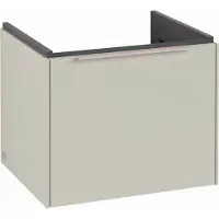 Villeroy & Boch Subway 3.0 Waschbeckenunterschrank, 1 Auszug, 523x429x448mm, C57902VN, Farbe: Front/Korpus: Cashmere Grey, Griff: Cashmere Grey