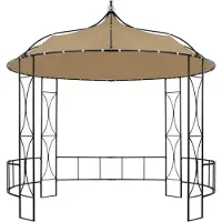 Syfax Pavillon 300x290 cm Taupe Rund