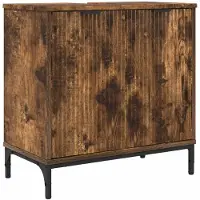 Syfax Waschbeckenschrank Geräucherte Eiche 60,5 x 33,5 x 61 cm