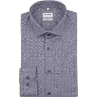 Olymp Level 5 Hemd Druck Blau