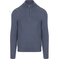 Suitable Half Zip Wool Blend Pullover Dunkelblau - XXL
