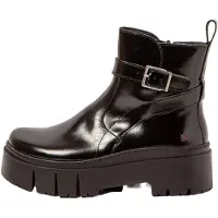 Art für Damen. 117951201003_001 Lederstiefeletten 1795 Leeds schwarz (36), 3 bis 5 cm, Reißverschluss, Lässig